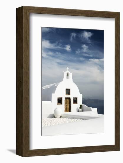 A Church in Oia, Santorini (Thira), Greece-Nadia Isakova-Framed Photographic Print