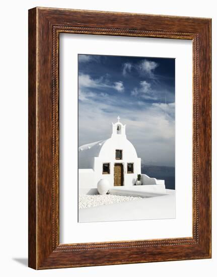 A Church in Oia, Santorini (Thira), Greece-Nadia Isakova-Framed Photographic Print