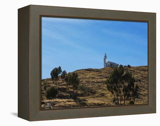 A Church Near Lake Titicaca-Alex Saberi-Framed Premier Image Canvas