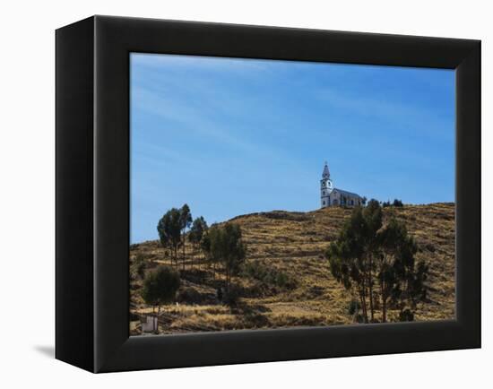 A Church Near Lake Titicaca-Alex Saberi-Framed Premier Image Canvas