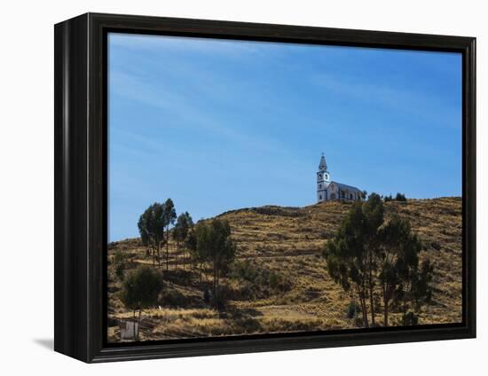 A Church Near Lake Titicaca-Alex Saberi-Framed Premier Image Canvas