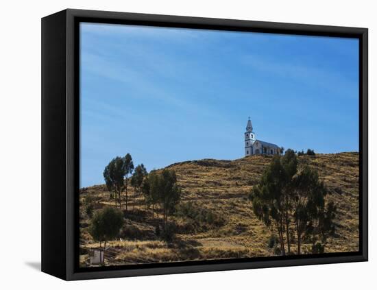 A Church Near Lake Titicaca-Alex Saberi-Framed Premier Image Canvas