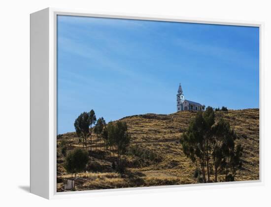 A Church Near Lake Titicaca-Alex Saberi-Framed Premier Image Canvas