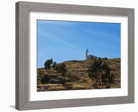 A Church Near Lake Titicaca-Alex Saberi-Framed Photographic Print