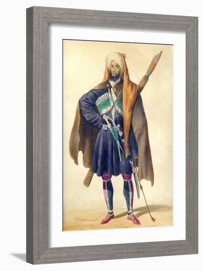 A Circassian (From: Scenes, Paysages, Meurs Et Costumes Du Caucas), 1840-Grigori Grigorievich Gagarin-Framed Giclee Print