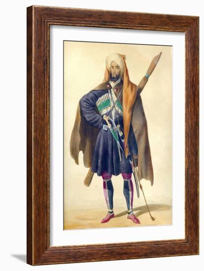 A Circassian (From: Scenes, Paysages, Meurs Et Costumes Du Caucas), 1840-Grigori Grigorievich Gagarin-Framed Giclee Print