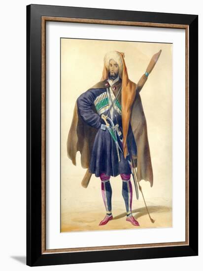 A Circassian (From: Scenes, Paysages, Meurs Et Costumes Du Caucas), 1840-Grigori Grigorievich Gagarin-Framed Giclee Print