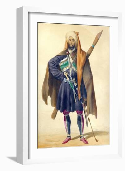 A Circassian (From: Scenes, Paysages, Meurs Et Costumes Du Caucas), 1840-Grigori Grigorievich Gagarin-Framed Giclee Print