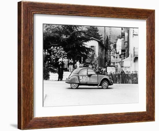 A Citroën 2CV in the Monte Carlo Rally, 1954-null-Framed Photographic Print