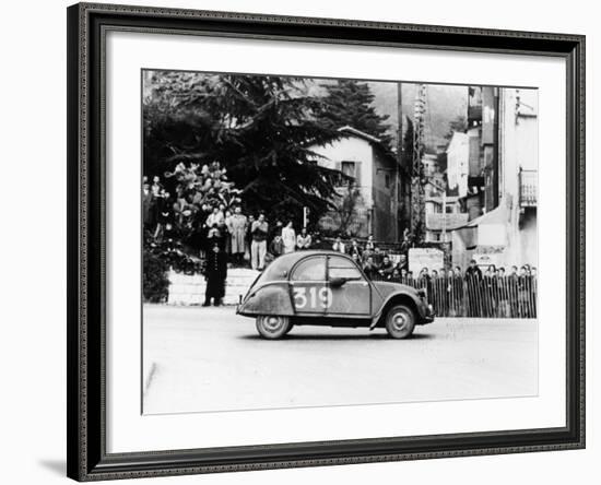 A Citroën 2CV in the Monte Carlo Rally, 1954-null-Framed Photographic Print