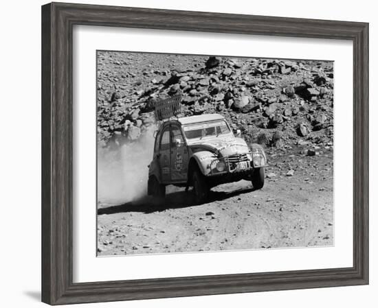 A Citroën 2CV Rally Car-null-Framed Photographic Print