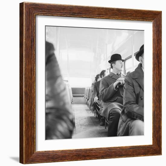 A City Gent On The Top Deck Of A Bus-Henry Grant-Framed Giclee Print