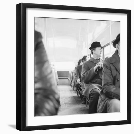 A City Gent On The Top Deck Of A Bus-Henry Grant-Framed Giclee Print