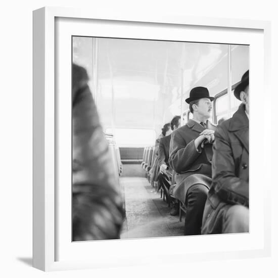 A City Gent On The Top Deck Of A Bus-Henry Grant-Framed Giclee Print