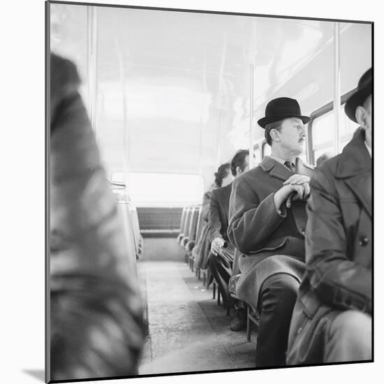 A City Gent On The Top Deck Of A Bus-Henry Grant-Mounted Giclee Print