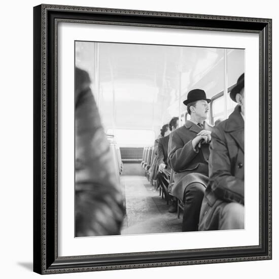 A City Gent On The Top Deck Of A Bus-Henry Grant-Framed Giclee Print