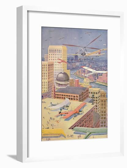 'A City of the Future', 1927-Unknown-Framed Giclee Print