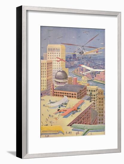 'A City of the Future', 1927-Unknown-Framed Giclee Print