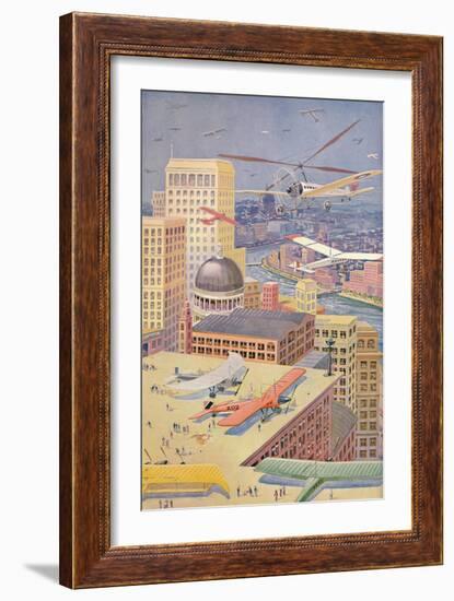 'A City of the Future', 1927-Unknown-Framed Giclee Print