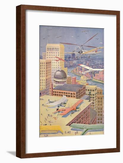 'A City of the Future', 1927-Unknown-Framed Giclee Print