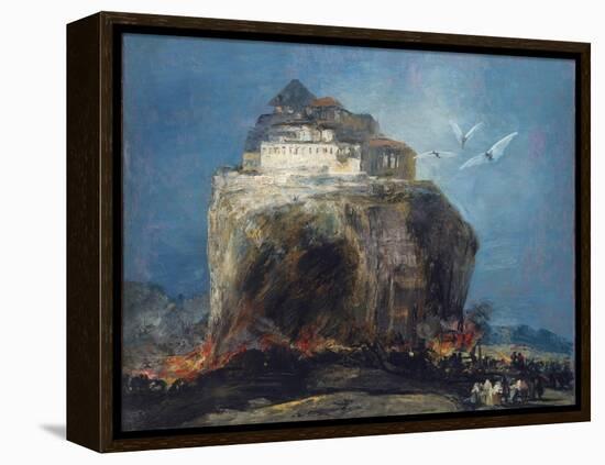 A City on a Rock, 1850-75-Francisco de Goya-Framed Premier Image Canvas