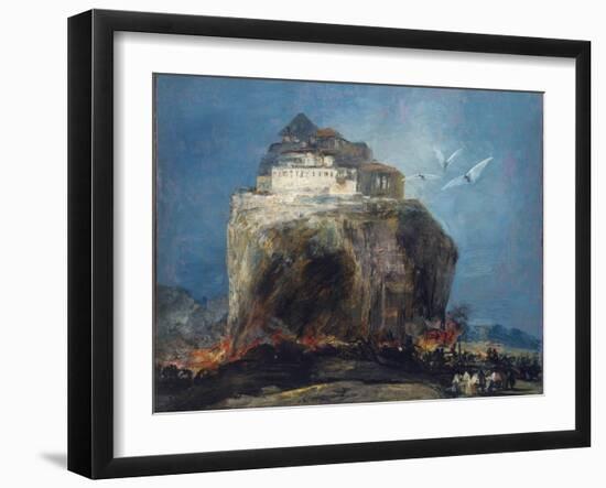 A City on a Rock, 1850-75-Francisco de Goya-Framed Giclee Print