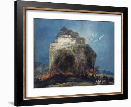 A City on a Rock, 1850-75-Francisco de Goya-Framed Giclee Print