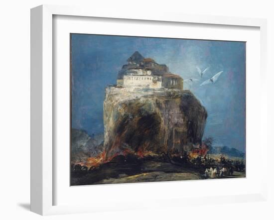 A City on a Rock, 1850-75-Francisco de Goya-Framed Giclee Print