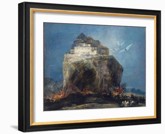 A City on a Rock, 1850-75-Francisco de Goya-Framed Giclee Print