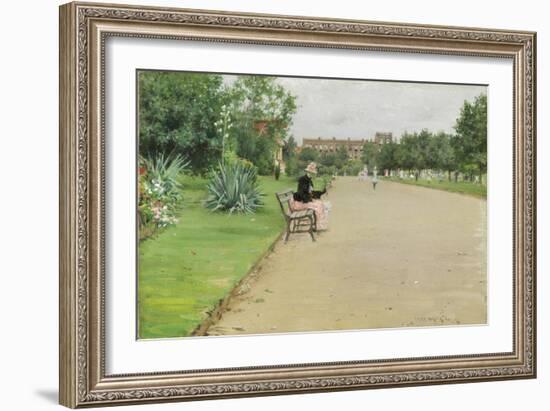 A City Park, C.1887-William Merritt Chase-Framed Giclee Print