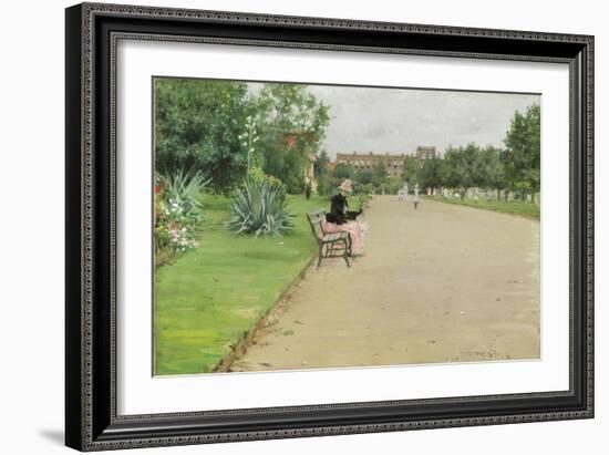 A City Park, C.1887-William Merritt Chase-Framed Giclee Print