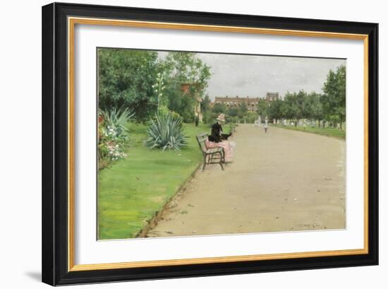 A City Park, C.1887-William Merritt Chase-Framed Giclee Print