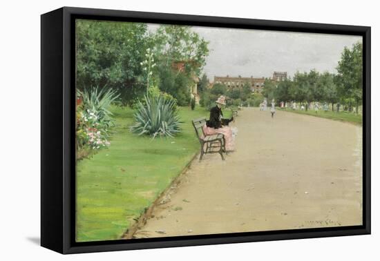 A City Park, C.1887-William Merritt Chase-Framed Premier Image Canvas