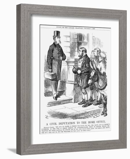 A Civil Deputation to the Home Office, 1867-John Tenniel-Framed Giclee Print