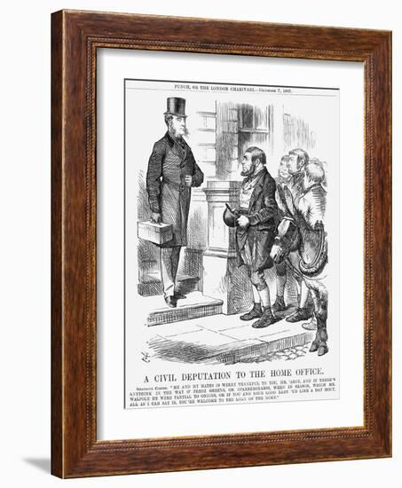 A Civil Deputation to the Home Office, 1867-John Tenniel-Framed Giclee Print