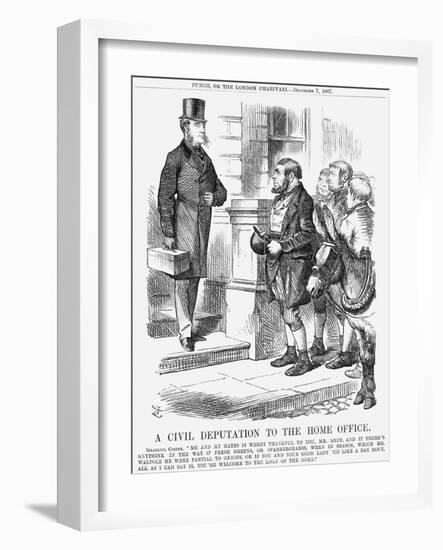 A Civil Deputation to the Home Office, 1867-John Tenniel-Framed Giclee Print