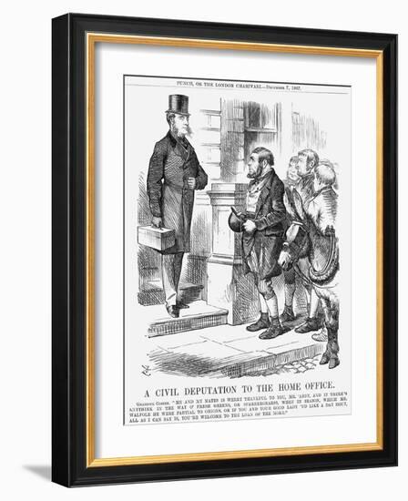 A Civil Deputation to the Home Office, 1867-John Tenniel-Framed Giclee Print