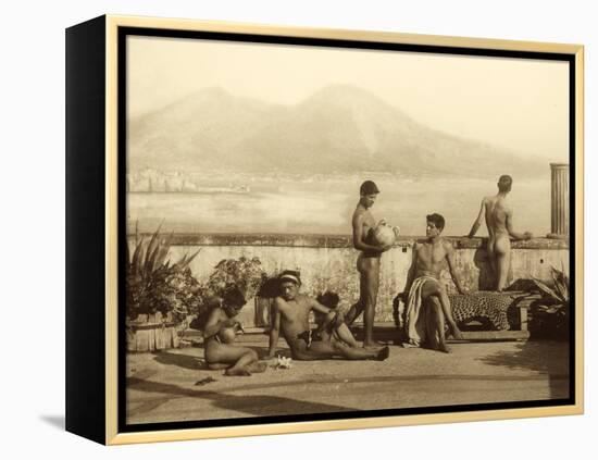 A Classical Scene, Tierra Del Fuego, South America. C.1899-Wilhelm Von Gloeden-Framed Premier Image Canvas