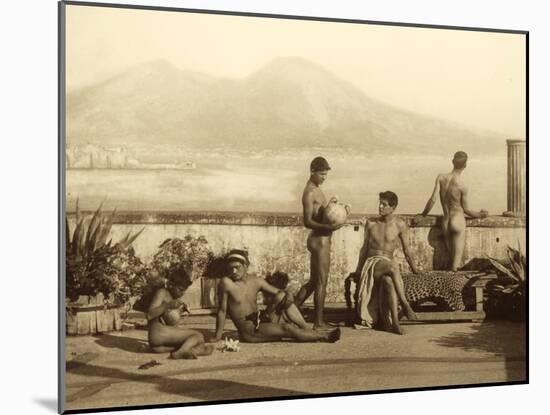 A Classical Scene, Tierra Del Fuego, South America. C.1899-Wilhelm Von Gloeden-Mounted Photographic Print