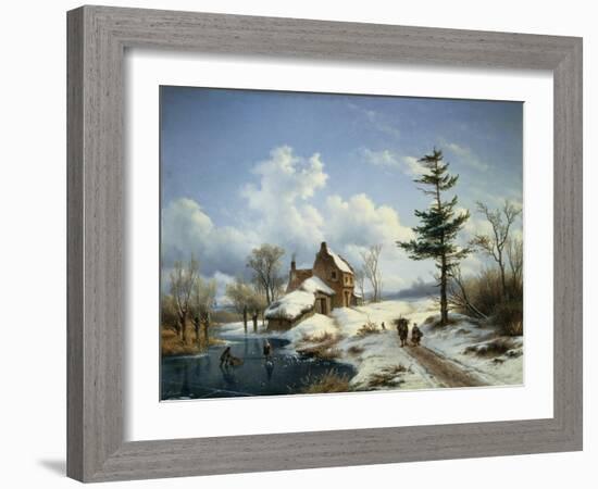 A Clear Winter's Day-Cornelius Lieste-Framed Giclee Print