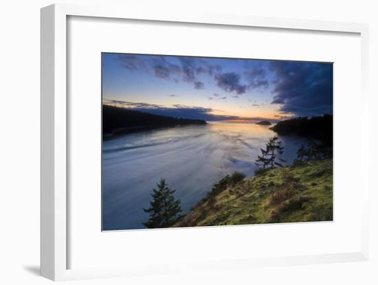 A Clearing Winter Storm Over The Western Waters Of Deception Pass State Park In Washington State-Jay Goodrich-Framed Photographic Print