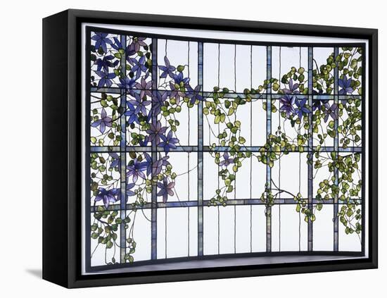 A 'Clematis' Leaded Glass Three-Sectioned Skylight, Akron, Ohio, Circa 1915-Maurice Bouval-Framed Premier Image Canvas