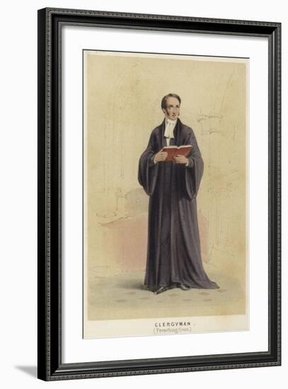 A Cleryman Wearing a Preaching Gown-null-Framed Giclee Print
