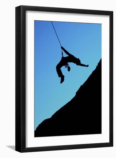 A Climber Having A Great Time After Coming Off A Climb-Nicholas Giblin-Framed Photographic Print