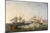 A Clipper and an East Indiaman Leaving Port-John Wilson Carmichael-Mounted Giclee Print