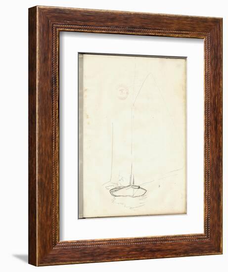 A Clipper of Argenteuil (Pencil on Paper)-Claude Monet-Framed Giclee Print