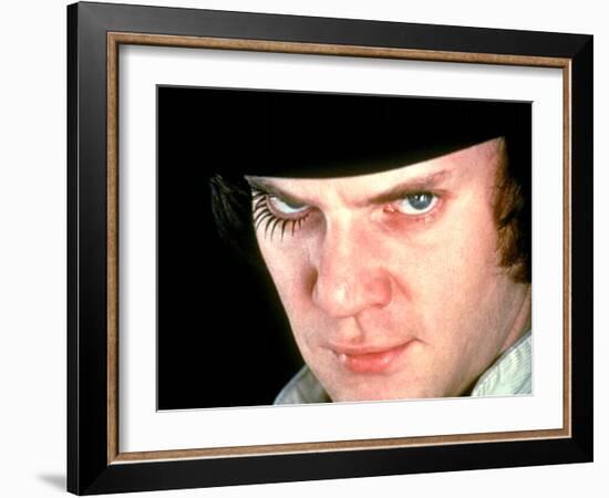 A Clockwork Orange, Malcolm McDowell, 1971-null-Framed Photo