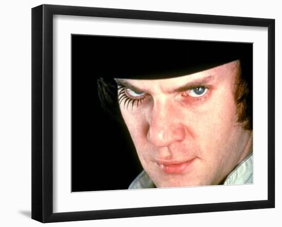 A Clockwork Orange, Malcolm McDowell, 1971-null-Framed Photo