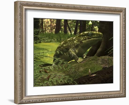 A Close-Up of a Three Foot Long Ichthyostega from the Late Devonian Period-Stocktrek Images-Framed Photographic Print