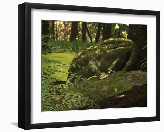 A Close-Up of a Three Foot Long Ichthyostega from the Late Devonian Period-Stocktrek Images-Framed Photographic Print